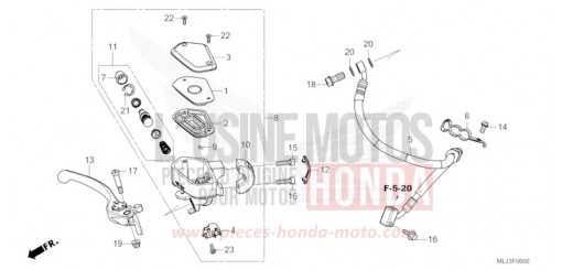 FRONT BRAKE MASTER CYLINDER GL1800BDP de 2023